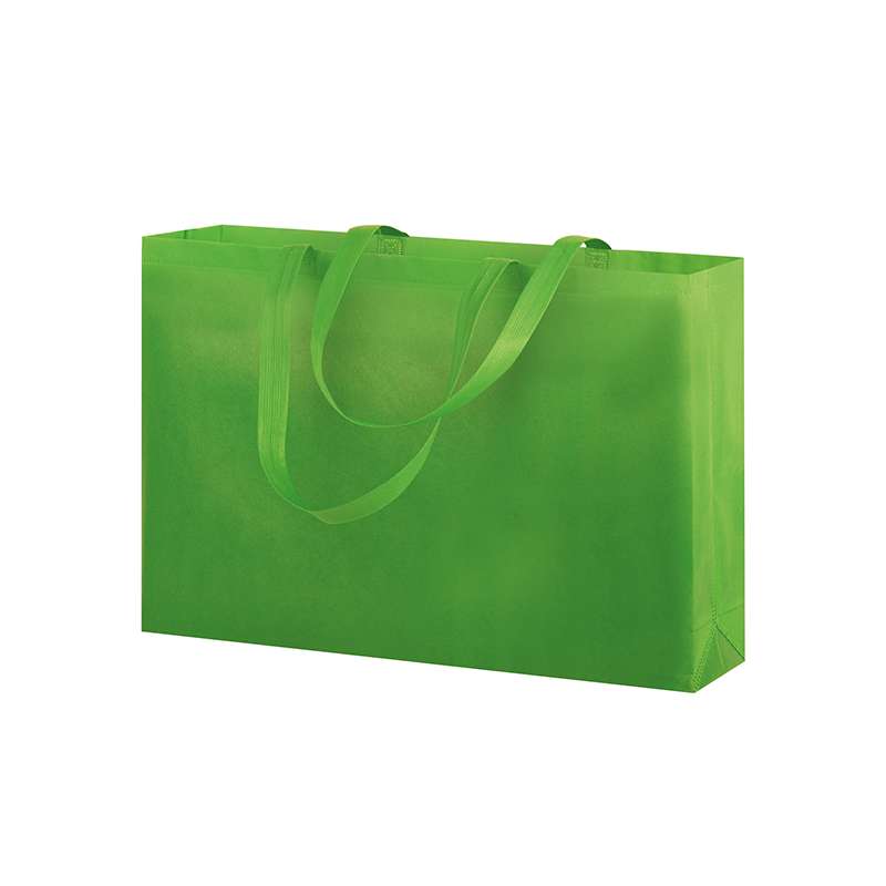 Borse in tnt pubblicitarie con manici lunghi f.to 35x25x10 cm. - cod. PG176
