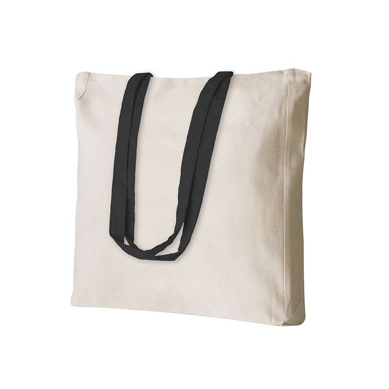 Borsa con soffietto e manici colorati f.to 38x42x8 cm. - cod. PG194