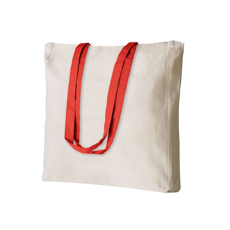 Borsa con soffietto e manici colorati f.to 38x42x8 cm. - cod. PG194