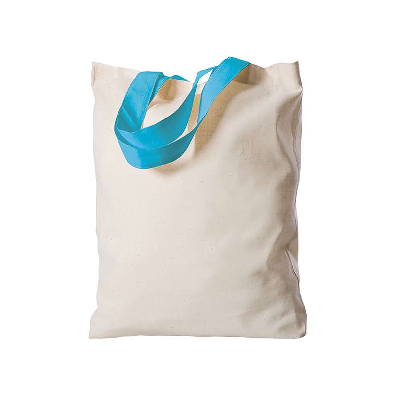 Borse con manici colorati in cotone 26x32 cm. - cod. PG201