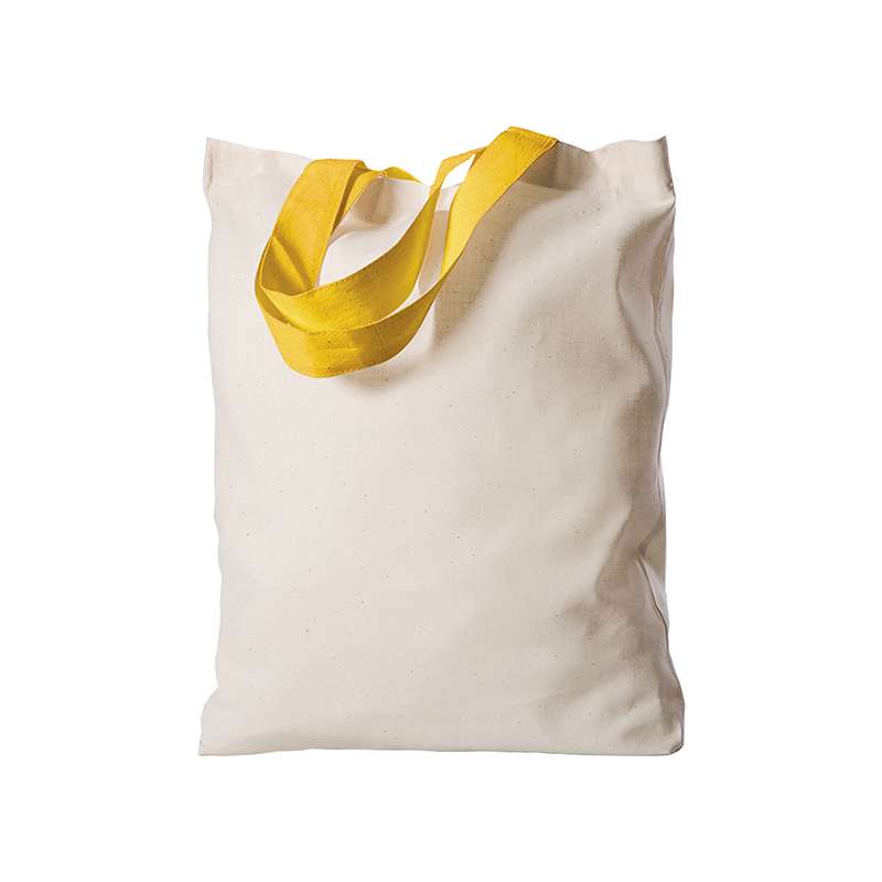 Borse con manici colorati in cotone 26x32 cm. - cod. PG201