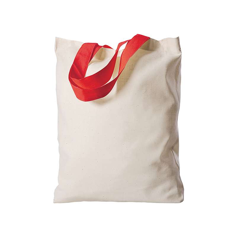 Borse con manici colorati in cotone 26x32 cm. - cod. PG201