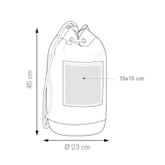 Sacca zaino juta e cotone f.to 23x45 cm.