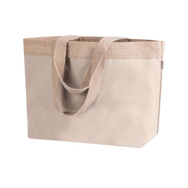 Borsa in cotone laminato e juta - Maya cod. PG245