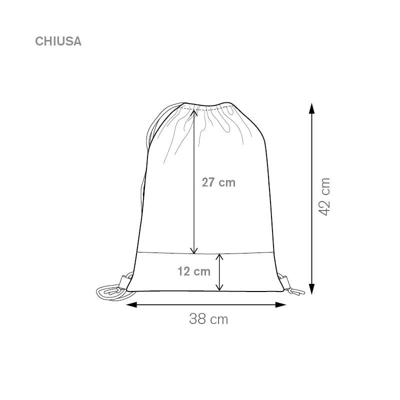 Sacca in cotone e juta f.to 38x42 cm.