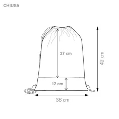 Sacca in cotone e juta f.to 38x42 cm.