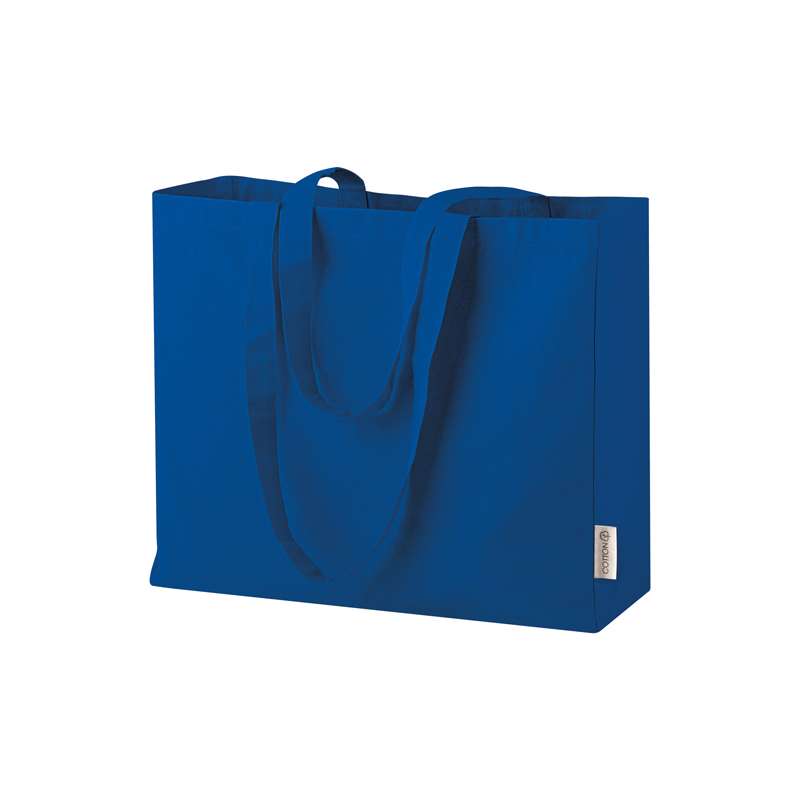 Borsa in cotone con soffietto f.to 40x35x12 cm. - cod. PG451