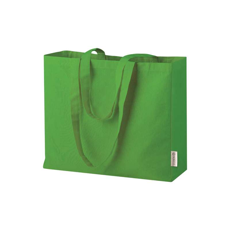 Borsa in cotone con soffietto f.to 40x35x12 cm. - cod. PG451