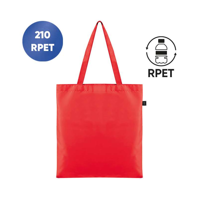 Borse in TNT con manici lunghi stampate con scritte f.to 38x42 cm. - cod. PG462