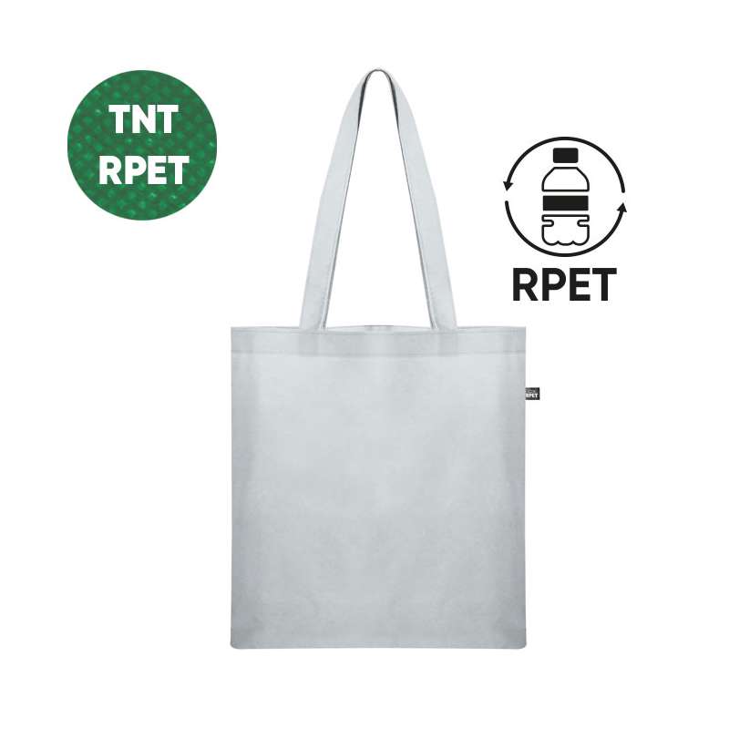 Borsa in tnt con manici lunghi con stampa logo f.to 38x42 cm. - cod. PG463