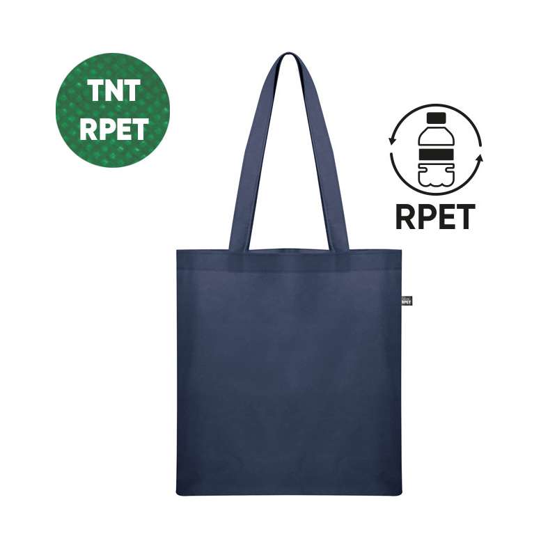 Borsa in tnt con manici lunghi con stampa logo f.to 38x42 cm. - cod. PG463