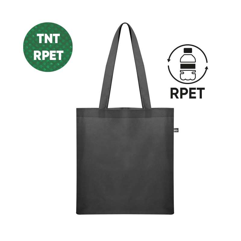 Borsa in tnt con manici lunghi con stampa logo f.to 38x42 cm. - cod. PG463