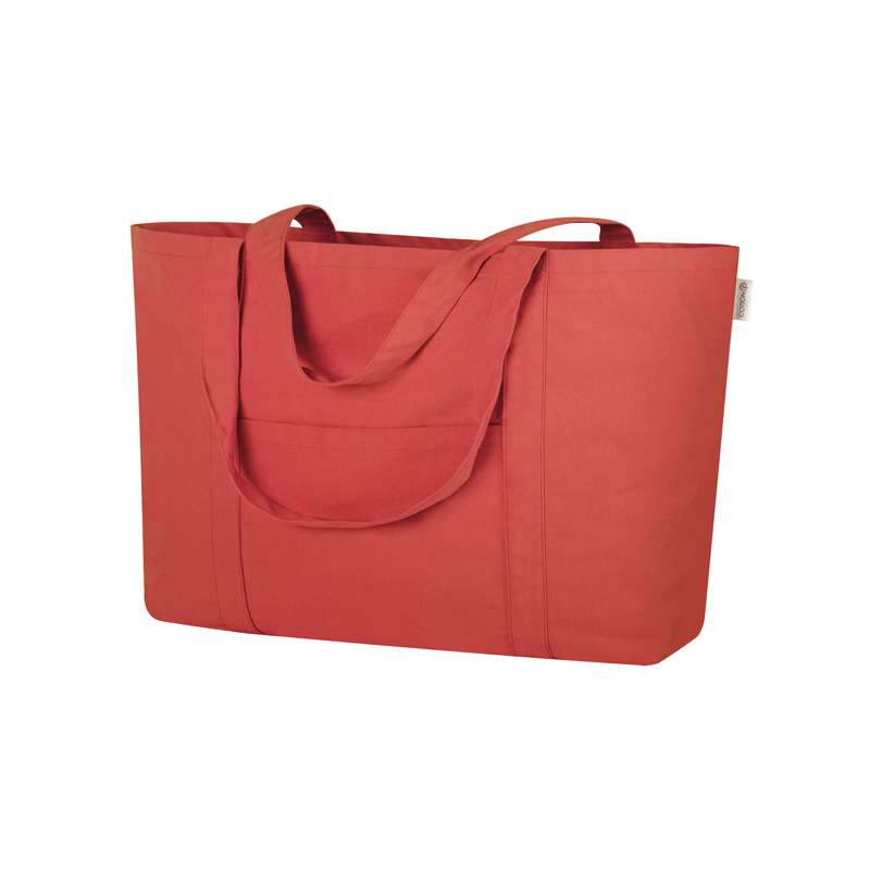 Borsa in cotone canvas con soffietto f.to 59x40x28 cm. - cod. PG499