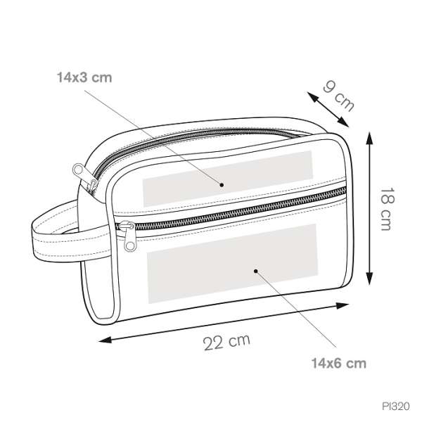 Necessaire da viaggio in nylon 600d - Beauty cod. PI320