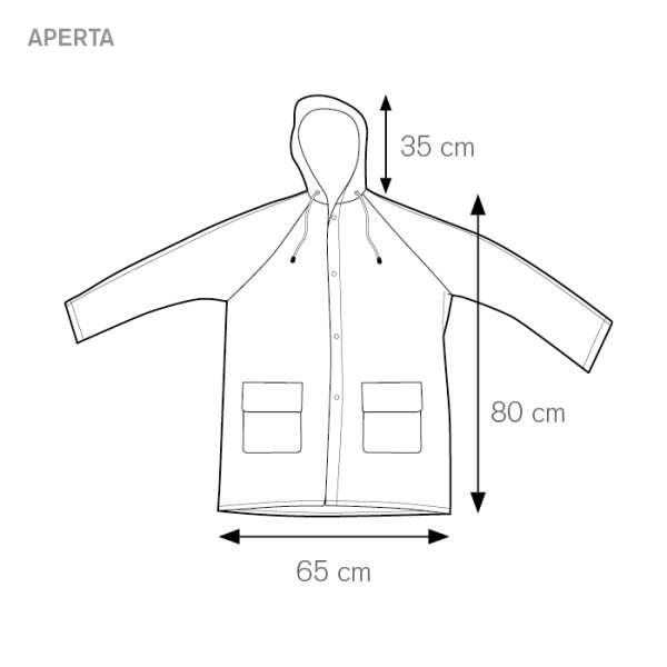Impermeabile goffrato con cappuccio - Sailing cod. PL270