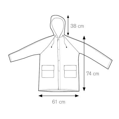 Giacca antipioggia con cappuccio - Lluvia cod. PL280