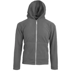 Felpa in Pile antipilling con cappuccio e cordoncini