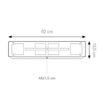 Portatarga posteriore auto - Trim cod. PN215