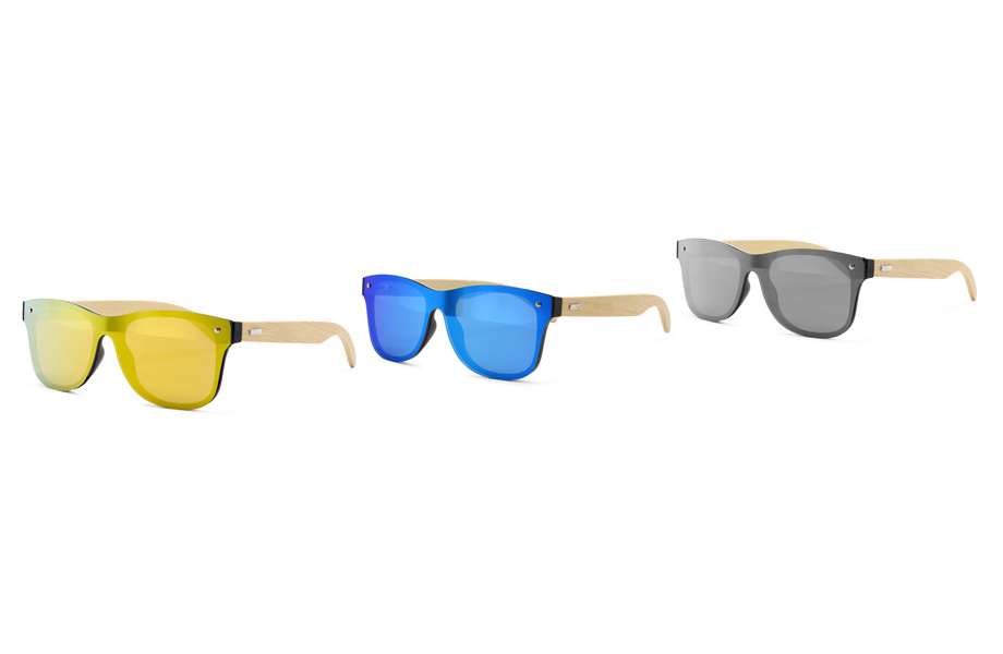 Occhiali da sole da personalizzare con stanghette in bambù - FA-11633