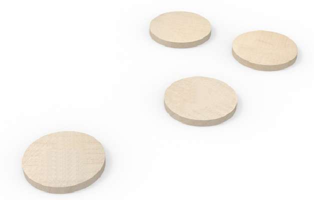 Moneta per carrello della spesa in legno