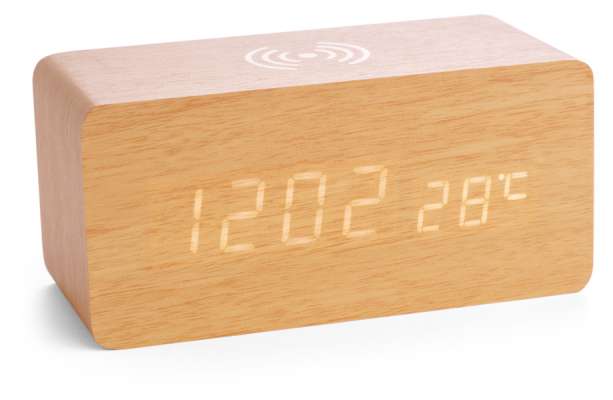 Orologio da tavolo con caricabatteria wireless