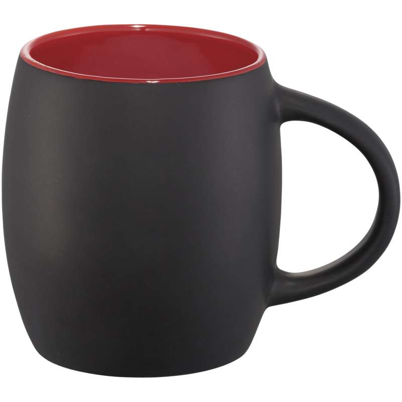 Tazza in ceramica con coperchio in legno da 400 ml - cod. P100466
