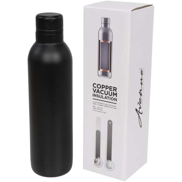 Borraccia sportiva termica Thor con isolamento sottovuoto in rame da 510 ml - cod. P100549