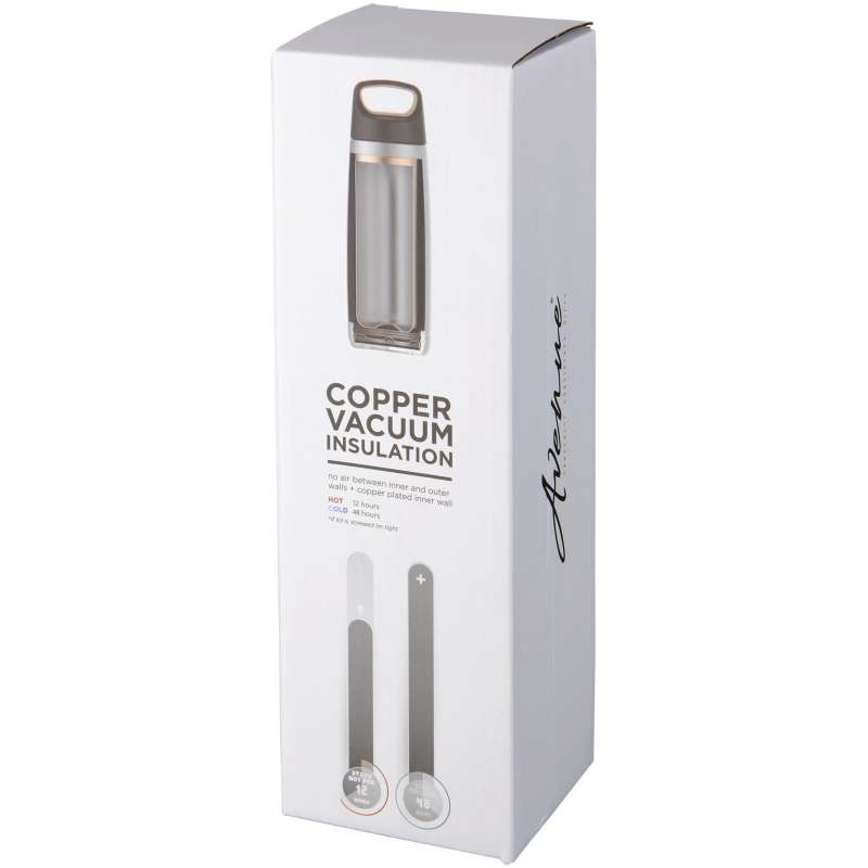 Borraccia termica da 600 ml con isolamento sottovuoto da serigrafare - cod. P100565