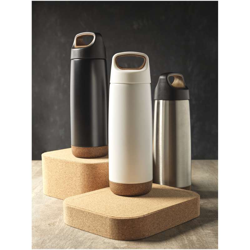 Borraccia termica da 600 ml con isolamento sottovuoto da serigrafare - cod. P100565