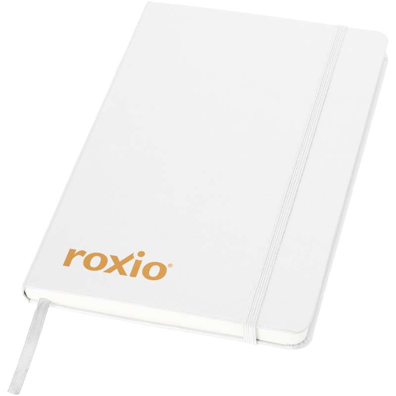 Blocco note A5 con 80 fogli a righe e chiusura ad elastico - cod. P106181