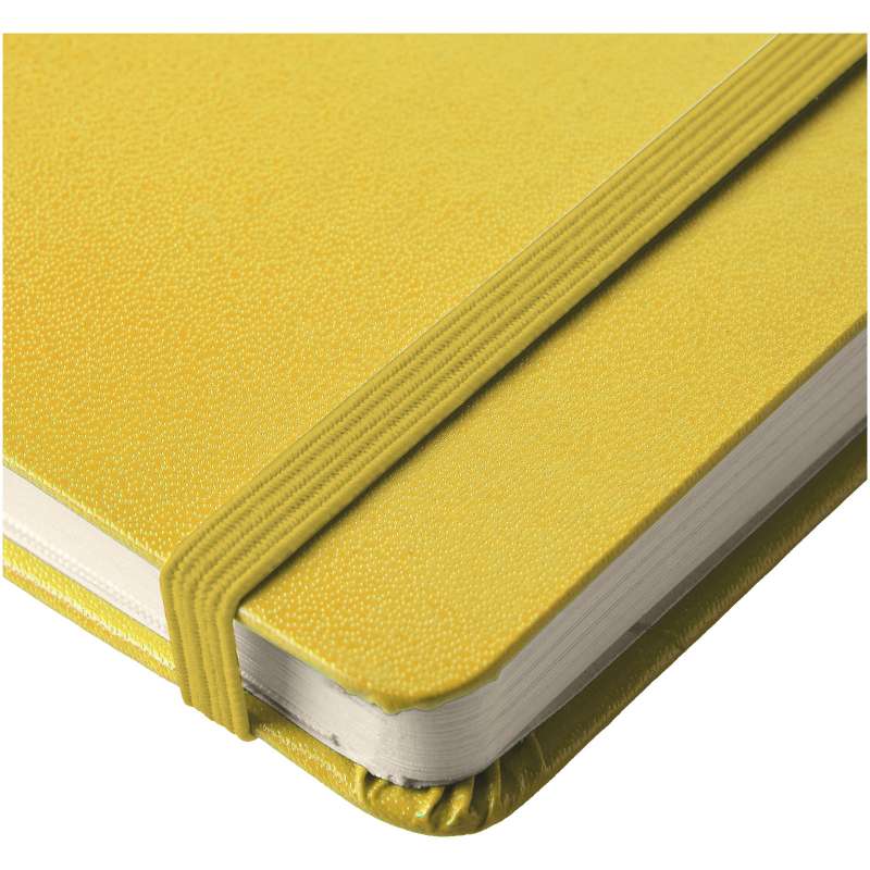 Blocco note A5 con 80 fogli a righe e chiusura ad elastico - cod. P106181