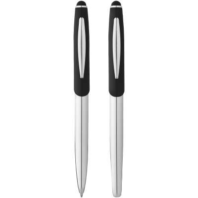 Set penna a sfera e penna roller con stylus Geneva (inchiostro blu) - cod. P106670