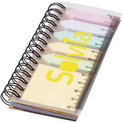 Blocco note a spirale con foglietti adesivi colorati Spinner - cod. P106736