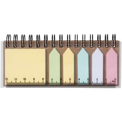Blocco note a spirale con foglietti adesivi colorati Spinner - cod. P106736