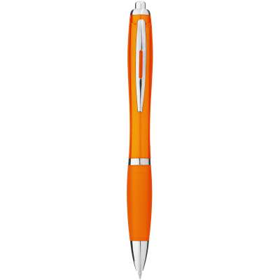 Penna a sfera con fusto e impugnatura colorati Nash (inchiostro blu) - cod. P107078