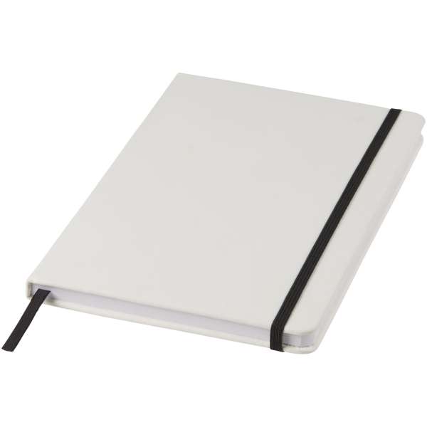 Blocco note bianco formato A5 con elastico colorato Spectrum - cod. P107135