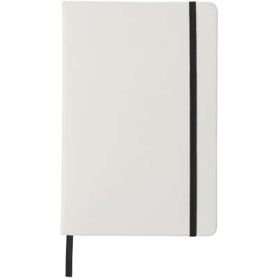 Blocco note bianco formato A5 con elastico colorato Spectrum - cod. P107135