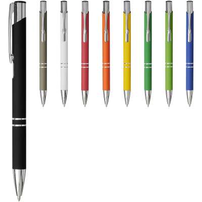 Penna a sfera a scatto Moneta soft touch (inchiostro nero) - cod. P107437 Penna a sfera a scatto Moneta soft touch (inchiostro nero) - cod. P107437