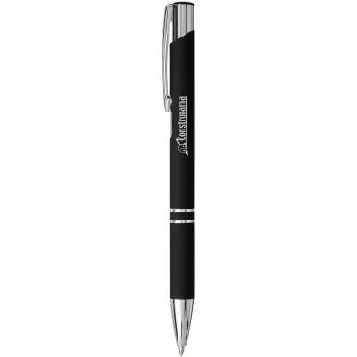 Penna a sfera a scatto Moneta soft touch (inchiostro nero) - cod. P107437 Penna a sfera a scatto Moneta soft touch (inchiostro nero) - cod. P107437