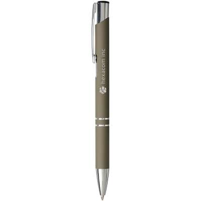 Penna a sfera a scatto Moneta soft touch (inchiostro nero) - cod. P107437 Penna a sfera a scatto Moneta soft touch (inchiostro nero) - cod. P107437