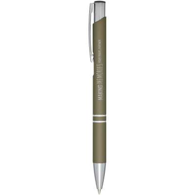 Penna a sfera a scatto Moneta soft touch (inchiostro nero) - cod. P107437 Penna a sfera a scatto Moneta soft touch (inchiostro nero) - cod. P107437