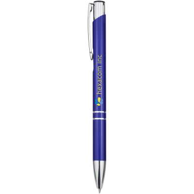 Penna a sfera a scatto Moneta in alluminio (inchiostro nero) - cod. P107440