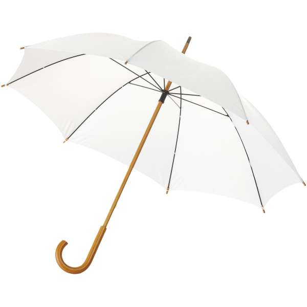 Ombrello Jova da 23" con manico e asta in legno - cod. P109068