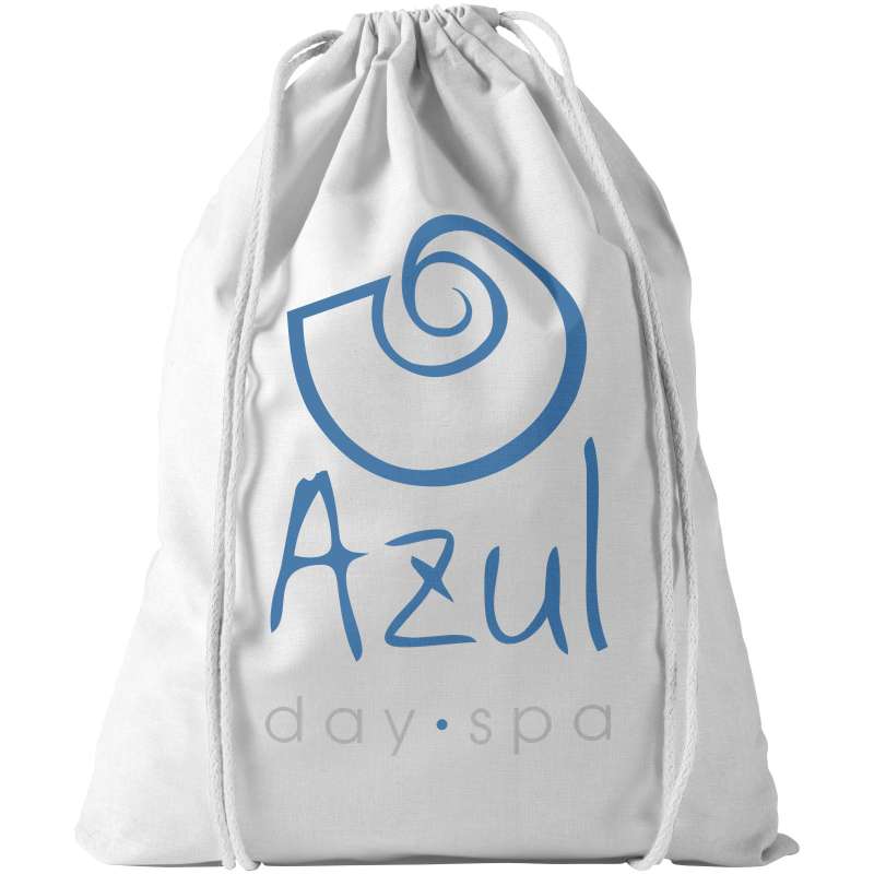 Sacca in cotone con logo e scritte f.to 33x44 cm. - cod. P120113