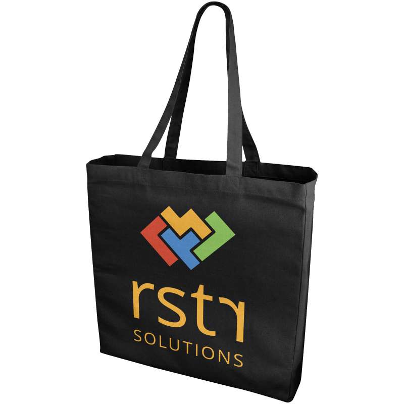 Shopper in cotone f.to 38x41x8,5 cm. con logo stampato - cod. P120135