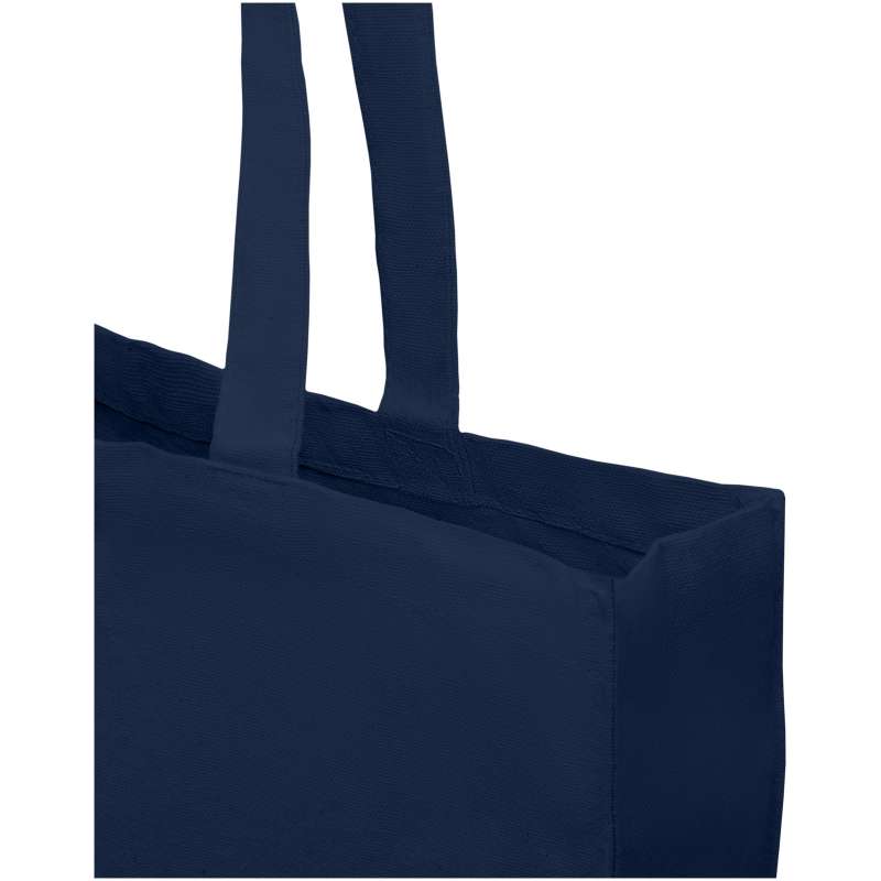 Shopper in cotone f.to 38x41x8,5 cm. con logo stampato - cod. P120135