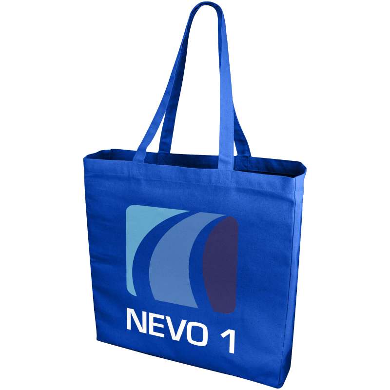 Shopper in cotone f.to 38x41x8,5 cm. con logo stampato - cod. P120135