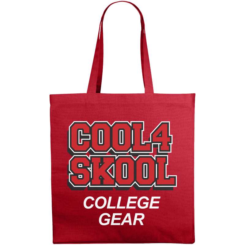 Shopper in cotone f.to 38x41x8,5 cm. con logo stampato - cod. P120135