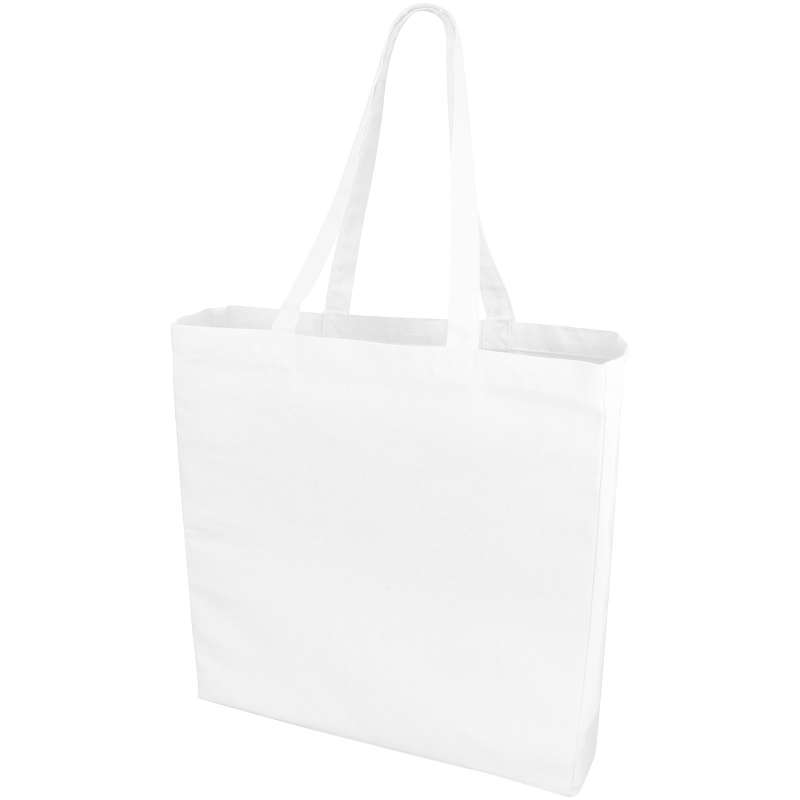 Shopper in cotone f.to 38x41x8,5 cm. con logo stampato - cod. P120135