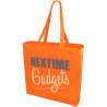 Shopper in cotone f.to 38x41x8,5 cm. con logo stampato - cod. P120135